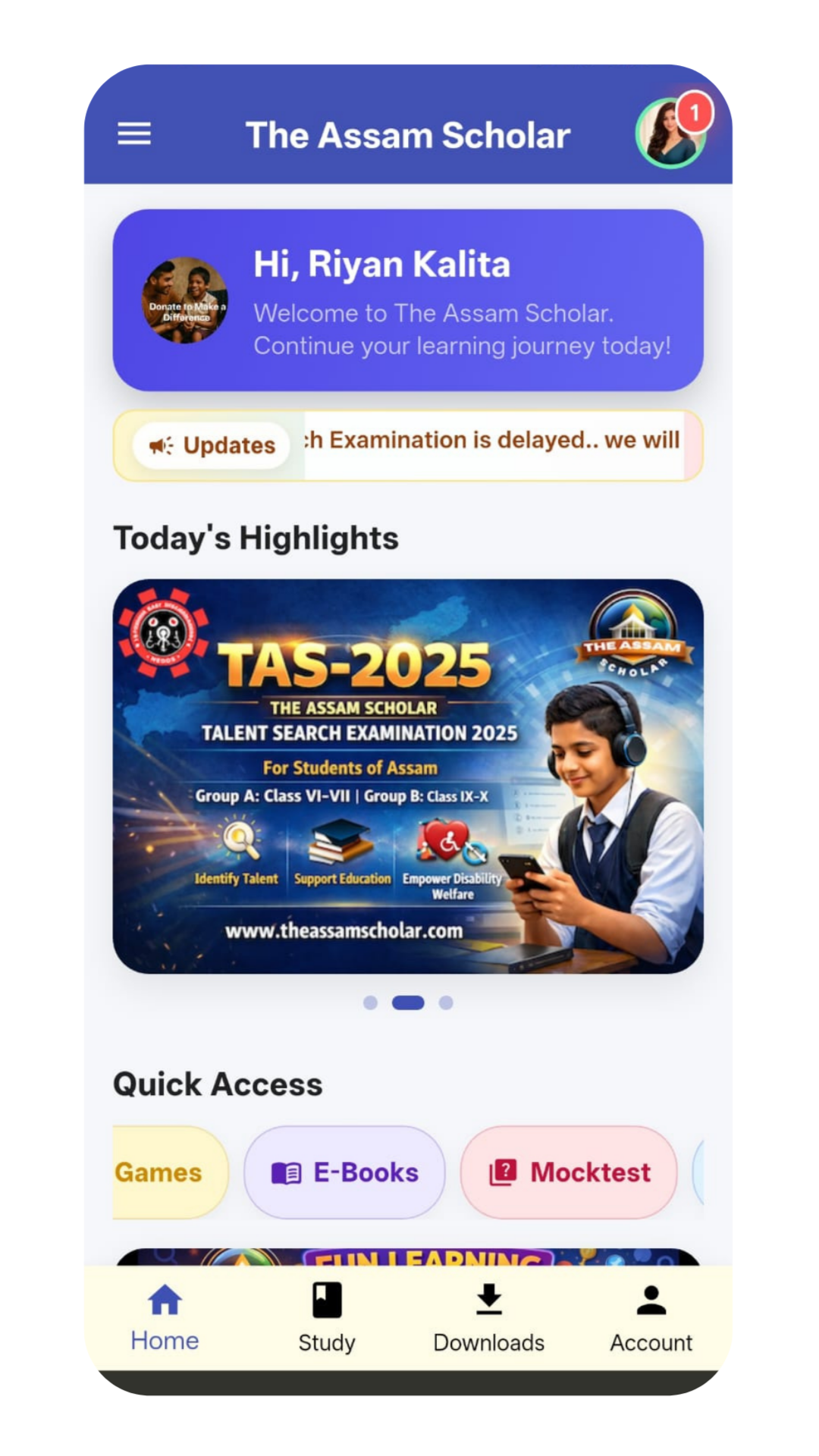 The Assam Scholar app preview 1